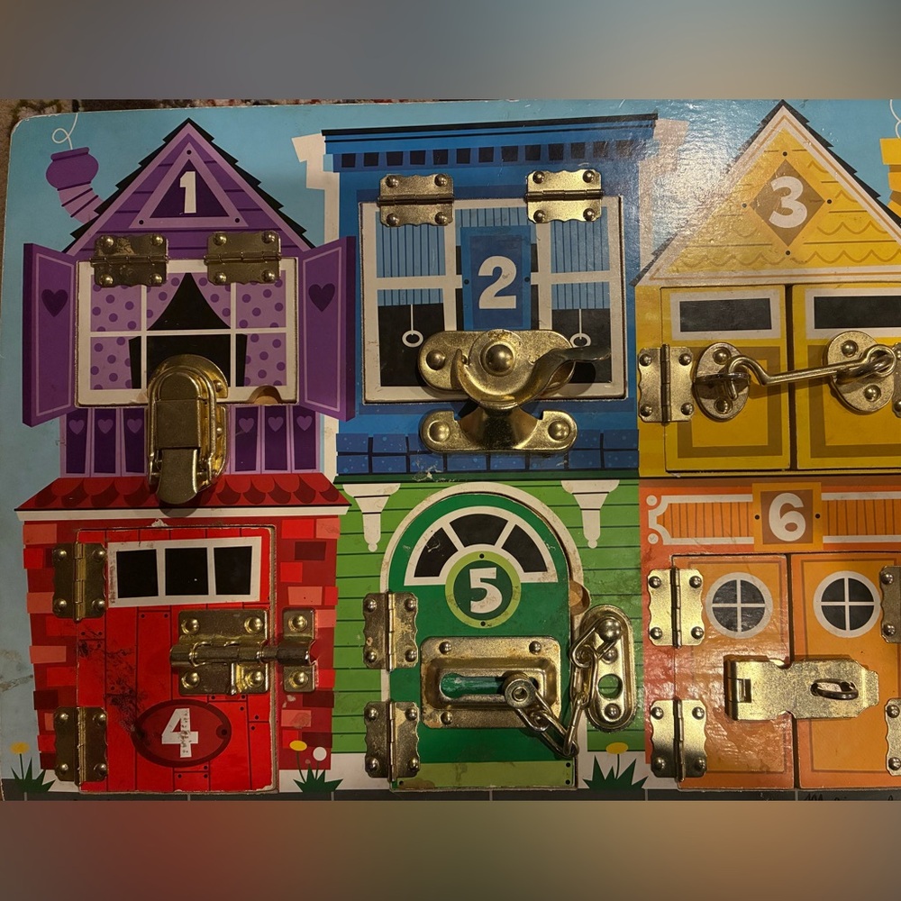 Melissa & Doug Latches Wooden Activity Board